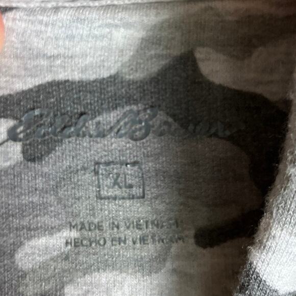 Eddie Bauer Women Jacket Gray Camo Full Zip Hooded Pocket Modal Blend Stretch XL - Picture 6 of 12